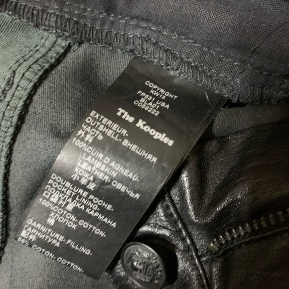 COPY - The Kooples 100% lambskin black leather leggings-size 26.EUC - Picture 3 of 14